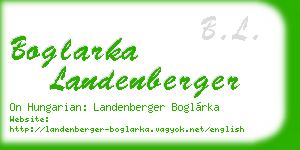 boglarka landenberger business card